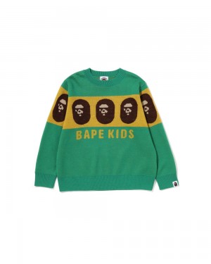 Bape Ape Head Lasten Topit Vaaleanvihreä | PXE-578904