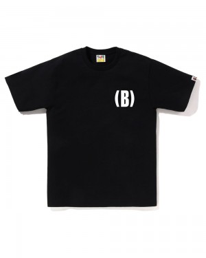 Bape B One Point Miesten T Paidat Mustat | VKD-931805