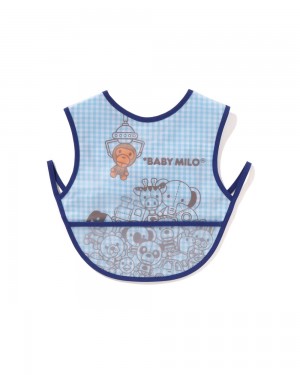 Bape Babies Check Baby Milo Ufo Game Ruoka Bib Lasten Topit Sininen | ZCQ-947312