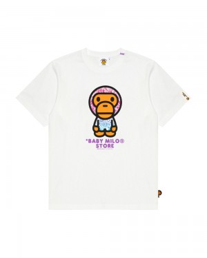 Bape Baby Milo Naisten T Paidat Valkoinen | ARU-624198