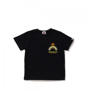 Bape Baby Milo Racing #4 Lasten Topit Mustat | ROF-435926