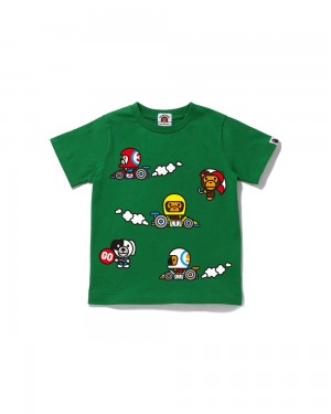 Bape Baby Milo Racing #7 Lasten Topit Vihreä | VOC-369124