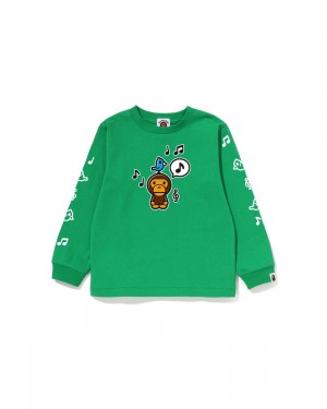 Bape Baby Milo Speech Balloon L/S #2 Lasten Topit Minttu | YLA-628945