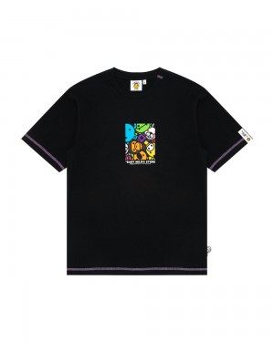 Bape Baby Milo box logo print Miesten T Paidat Mustat | TCU-478190