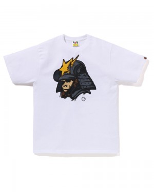 Bape General Kabuto Miesten T Paidat Valkoinen | EJT-268495