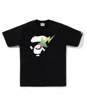 Bape Gradation On Ape Face STA Miesten T Paidat Mustat | FHM-403976