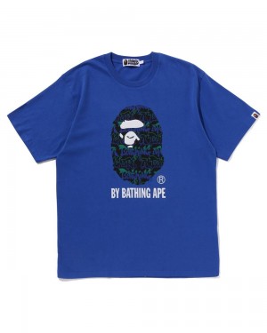 Bape Graffiti Pattern By Bathing Ape Miesten T Paidat Sininen | GPE-437698