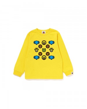 Bape Milogram L/S Lasten Topit Keltainen | DXP-168302