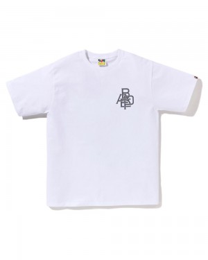 Bape Pigment Logo Miesten T Paidat Valkoinen | CWI-739641