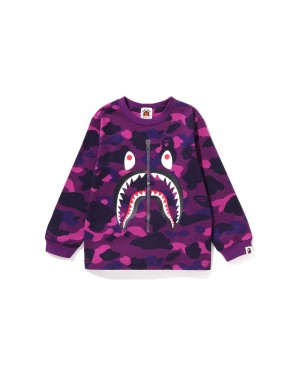 Bape Shark L/S Lasten Topit Violetit | HZV-634210