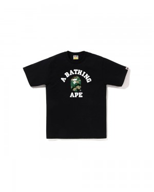 Bape Woodland and College Miesten T Paidat Mustat | URO-870149