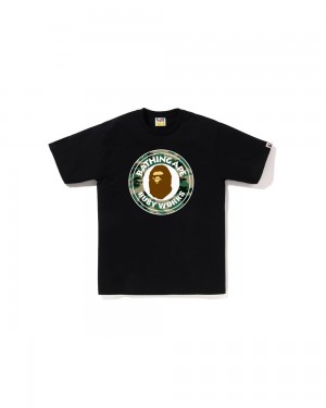 Bape Woodland and College Miesten T Paidat Mustat | KMY-897204