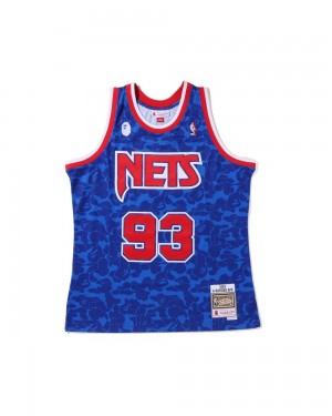 Bape X M&N Brooklyn Nets Tank Miesten T Paidat Sininen | AFP-024581