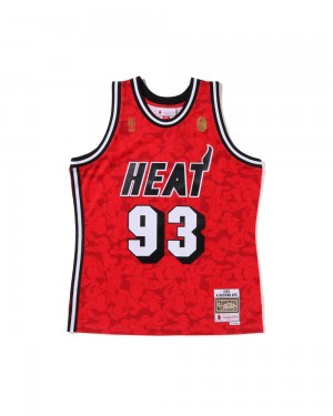 Bape X M&N Miami Heat Jersey Tank Miesten T Paidat Vaaleanpunainen | VUM-053671