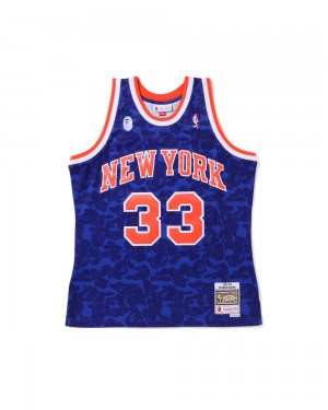 Bape X M&N New York Knicks Tank Miesten T Paidat Sininen | FJU-193754