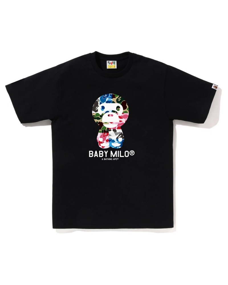 Bape ABC Crazy Baby Milo Miesten T Paidat Mustat | XIE-723586