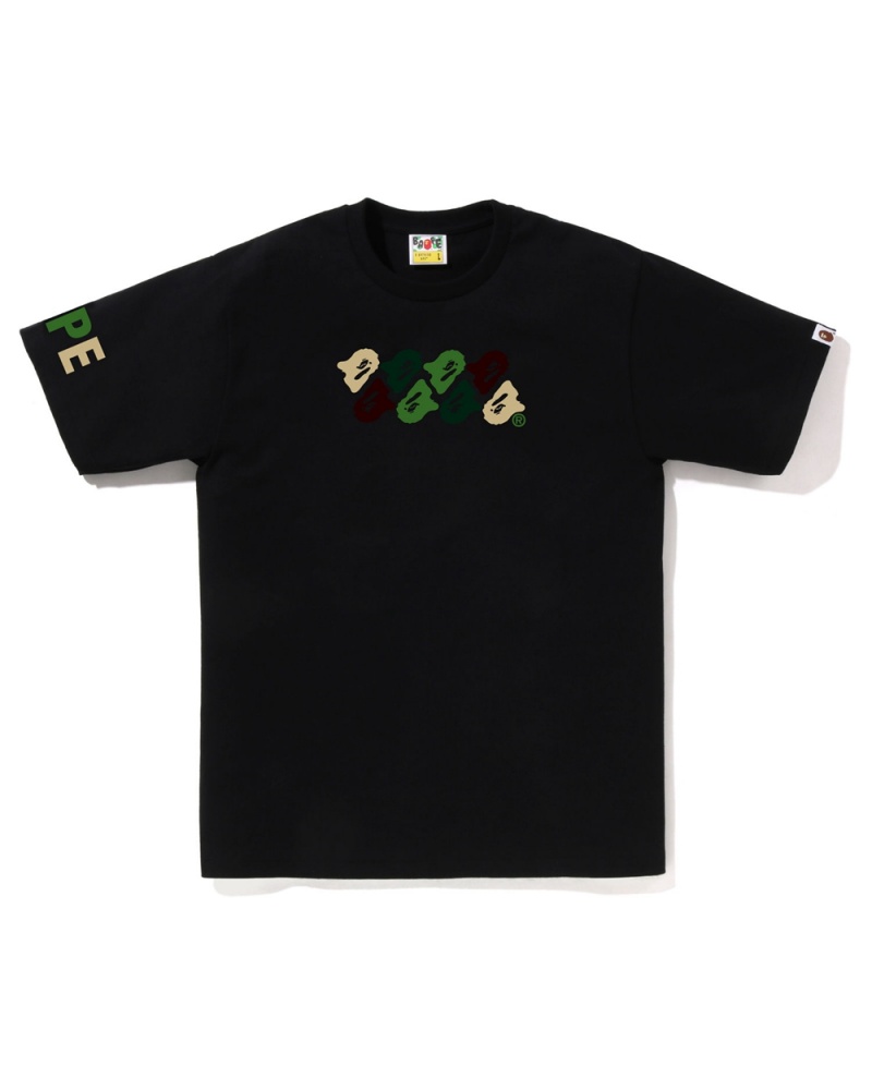 Bape ABC Miesten T Paidat Mustat | VJW-213684