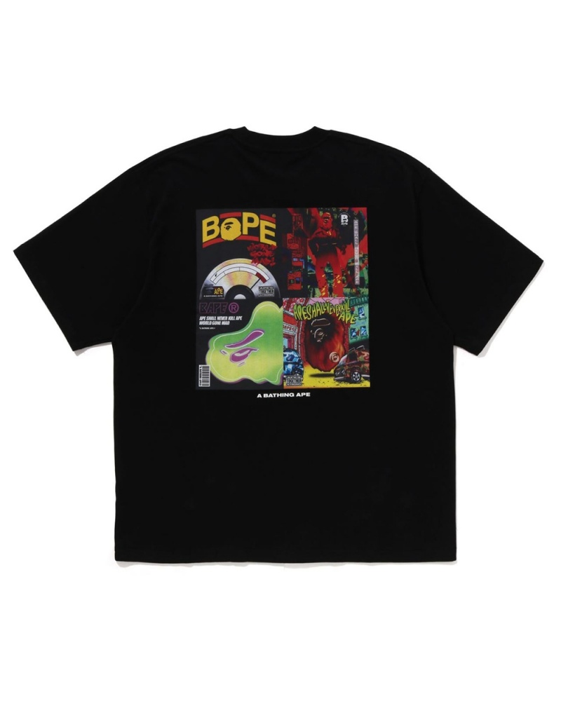 Bape Album Monogram Miesten T Paidat Mustat | OMA-184692