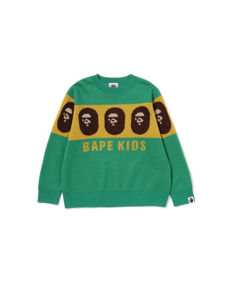 Bape Ape Head Lasten Topit Vaaleanvihreä | PXE-578904