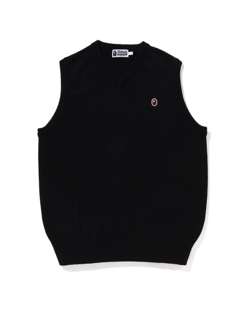 Bape Ape Head One Point Vest Miesten Takit Mustat | NRP-240687