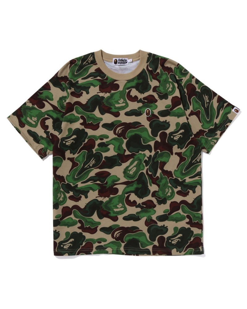 Bape Art Ape Head One Point Miesten T Paidat Vihreä | HOQ-371506