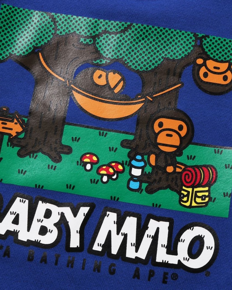 Bape Baby Milo Hammock Crewneck Lasten Topit Sininen | PSA-540682