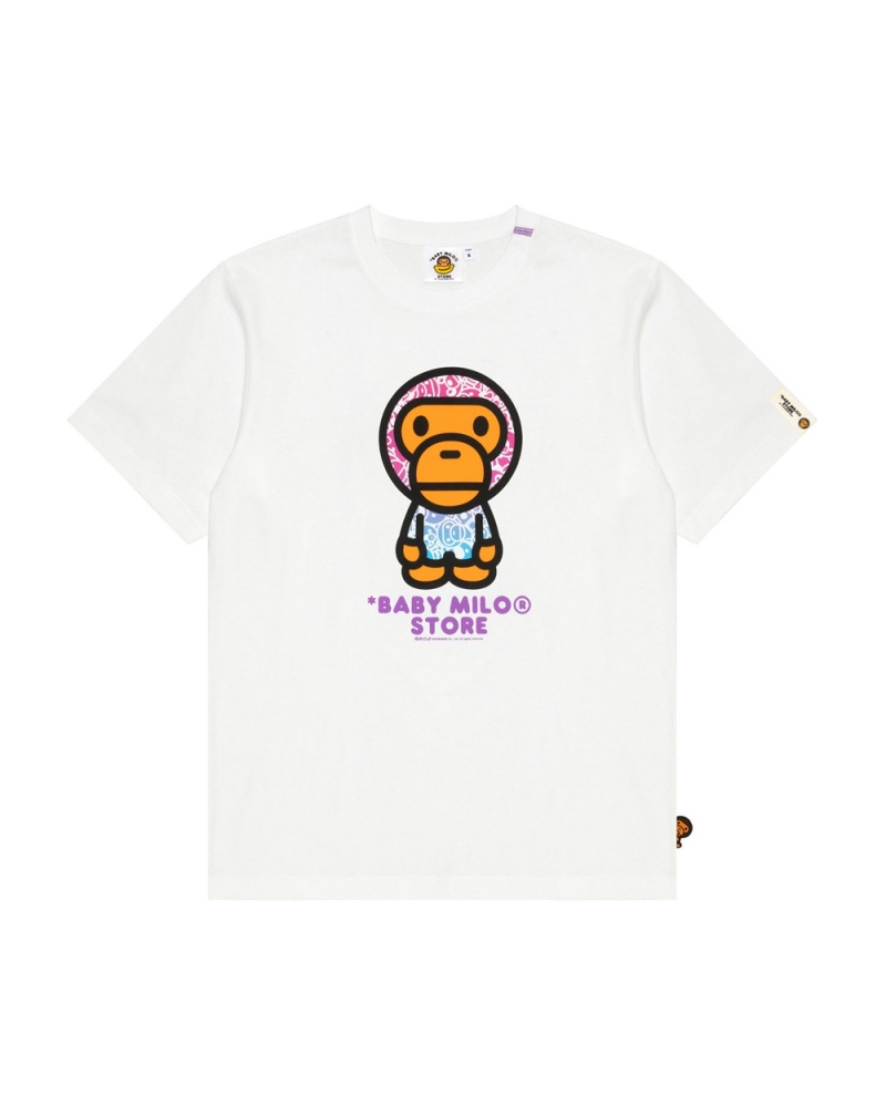 Bape Baby Milo Naisten T Paidat Valkoinen | ARU-624198