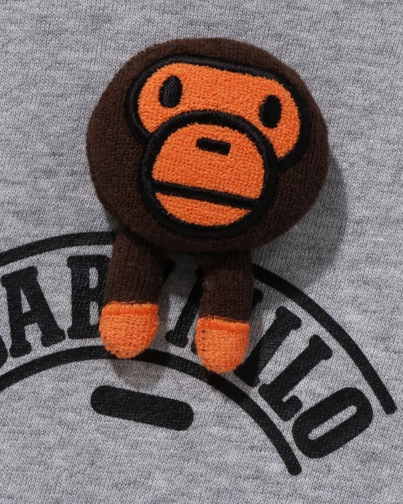 Bape Baby Milo Pullover Hoodie Lasten Topit Harmaat | IHY-214307