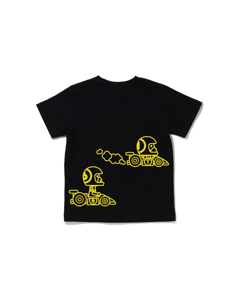 Bape Baby Milo Racing #4 Lasten Topit Mustat | ROF-435926