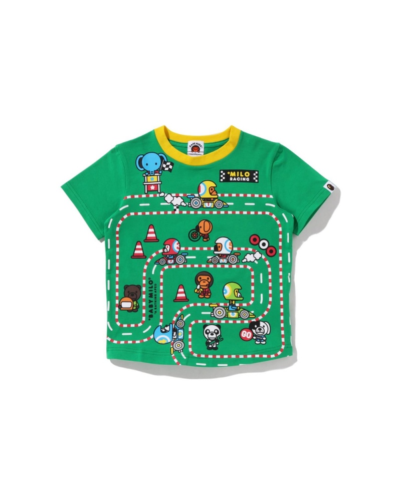 Bape Baby Milo Racing Big Panel Lasten Topit Turkoosi | XLO-984075