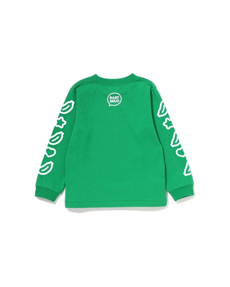 Bape Baby Milo Speech Balloon L/S #1 Lasten Topit Minttu | WQU-610528