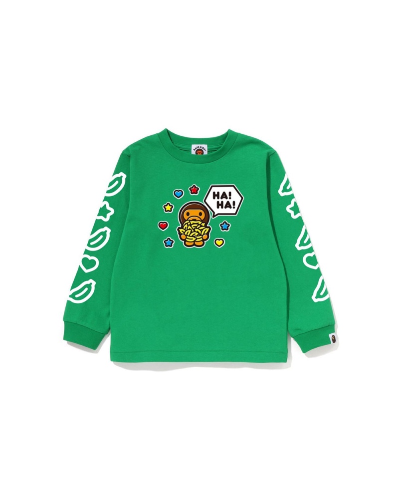 Bape Baby Milo Speech Balloon L/S #1 Lasten Topit Minttu | WQU-610528