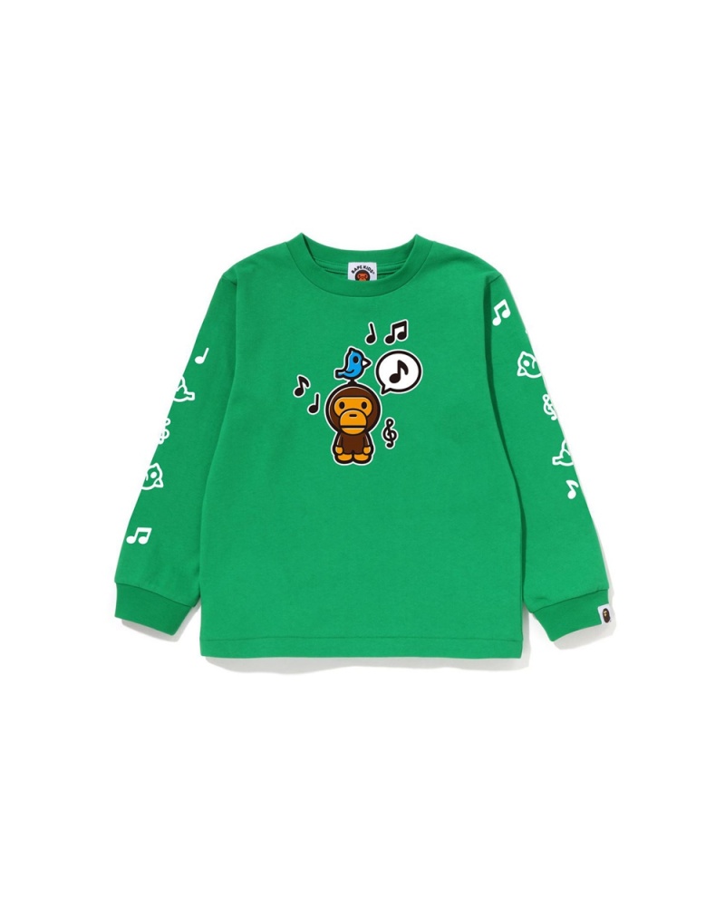 Bape Baby Milo Speech Balloon L/S #2 Lasten Topit Minttu | YLA-628945