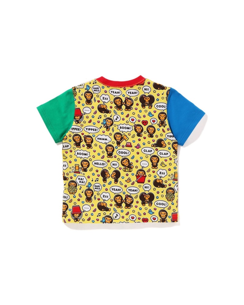 Bape Baby Milo Speech Balloon Lasten Topit Keltainen | WRQ-254037