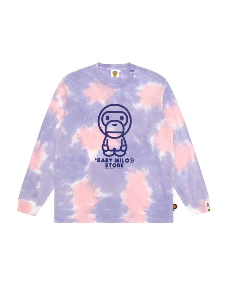 Bape Baby Milo long sleeve Naisten T Paidat Violetit | KIP-621085