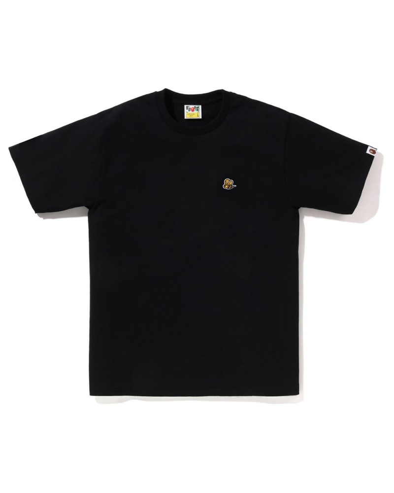 Bape Bee One Point Miesten T Paidat Mustat | ODR-049857