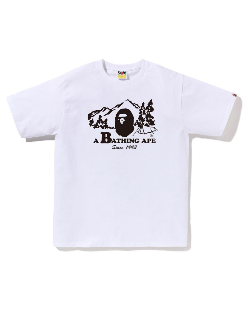 Bape Camp Miesten T Paidat Valkoinen | DVG-452306