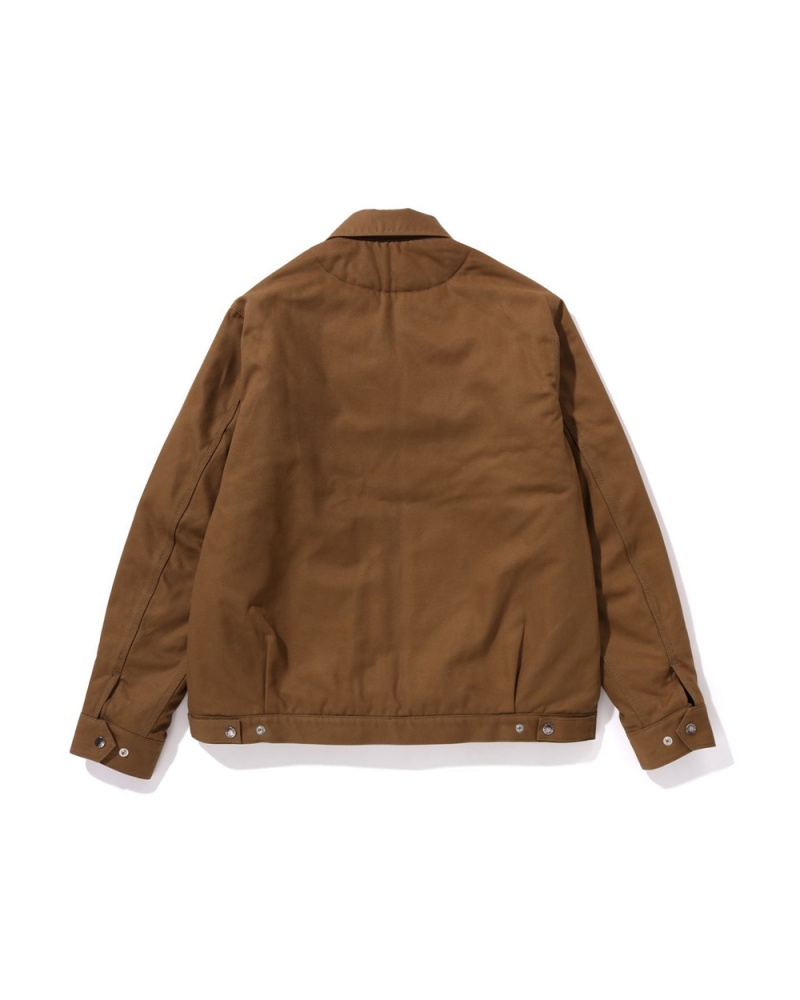 Bape Canvas Työ Miesten Takit Kahvi | FMP-853021