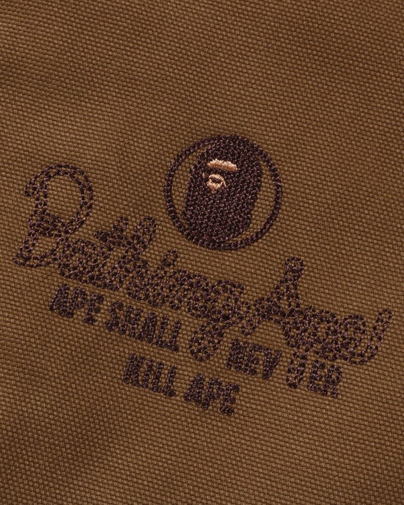 Bape Canvas Työ Miesten Takit Kahvi | FMP-853021