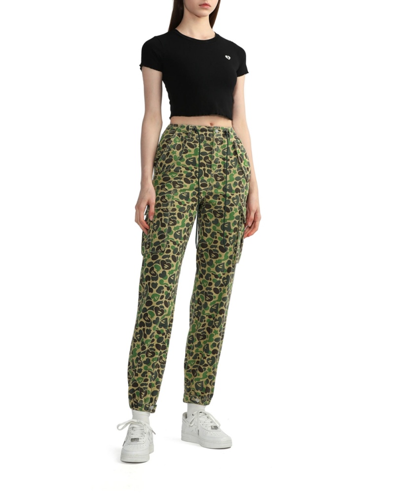 Bape Cropped logo Naisten Pusero Mustat | YVZ-314098