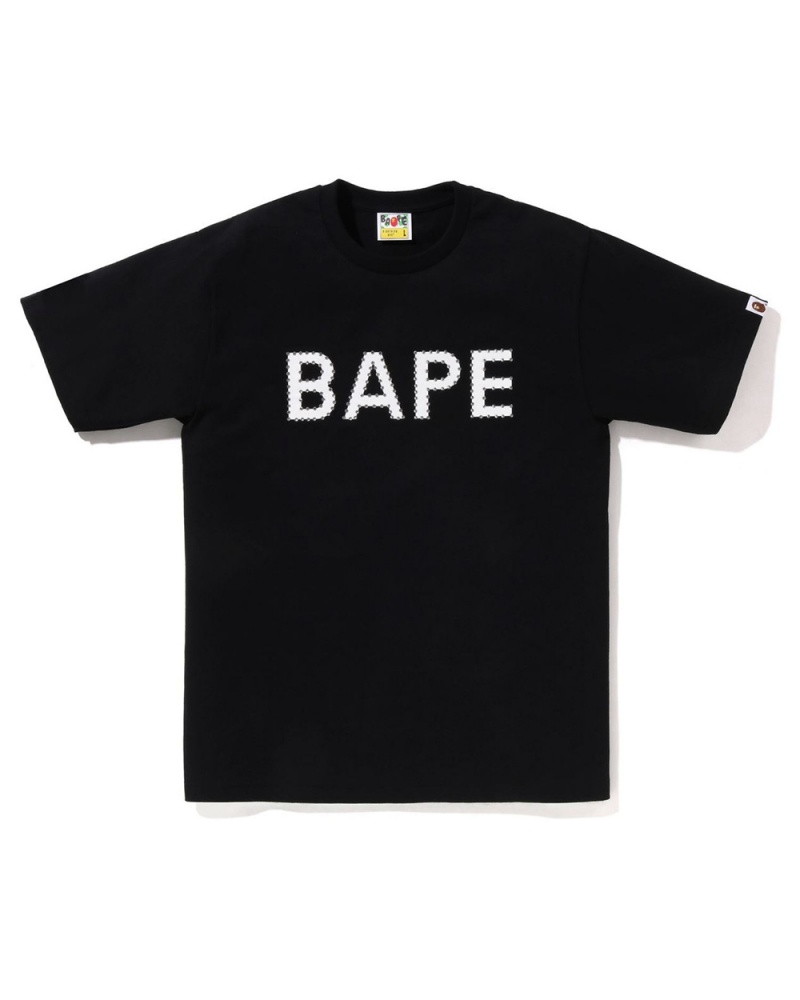 Bape Crystal Stone Logo Miesten T Paidat Mustat | LXN-263841