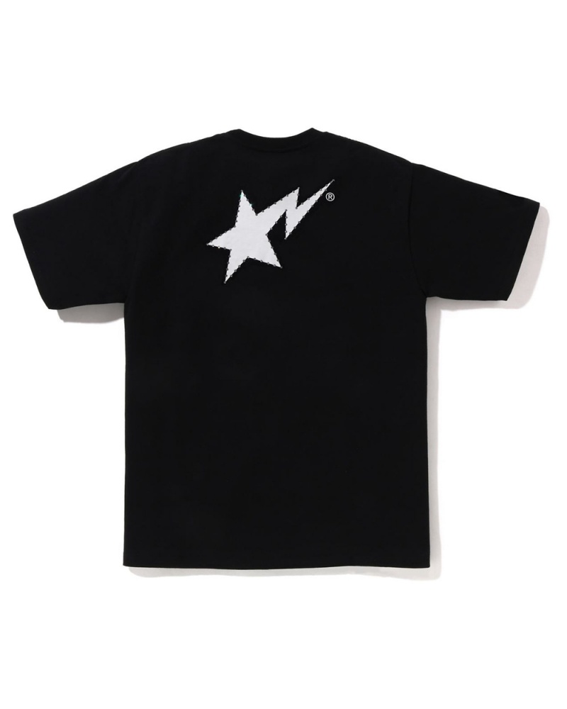 Bape Crystal Stone STA Logo Miesten T Paidat Mustat | WZF-051496