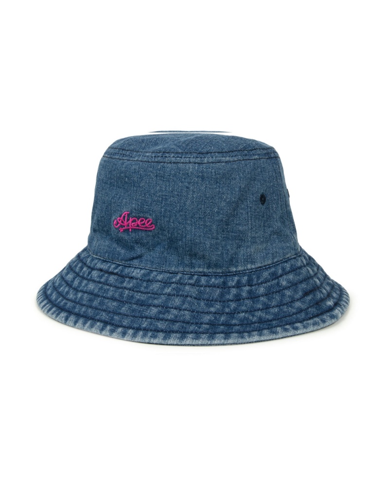 Bape Denim bucket Naisten Hatut Sininen | MUT-428053