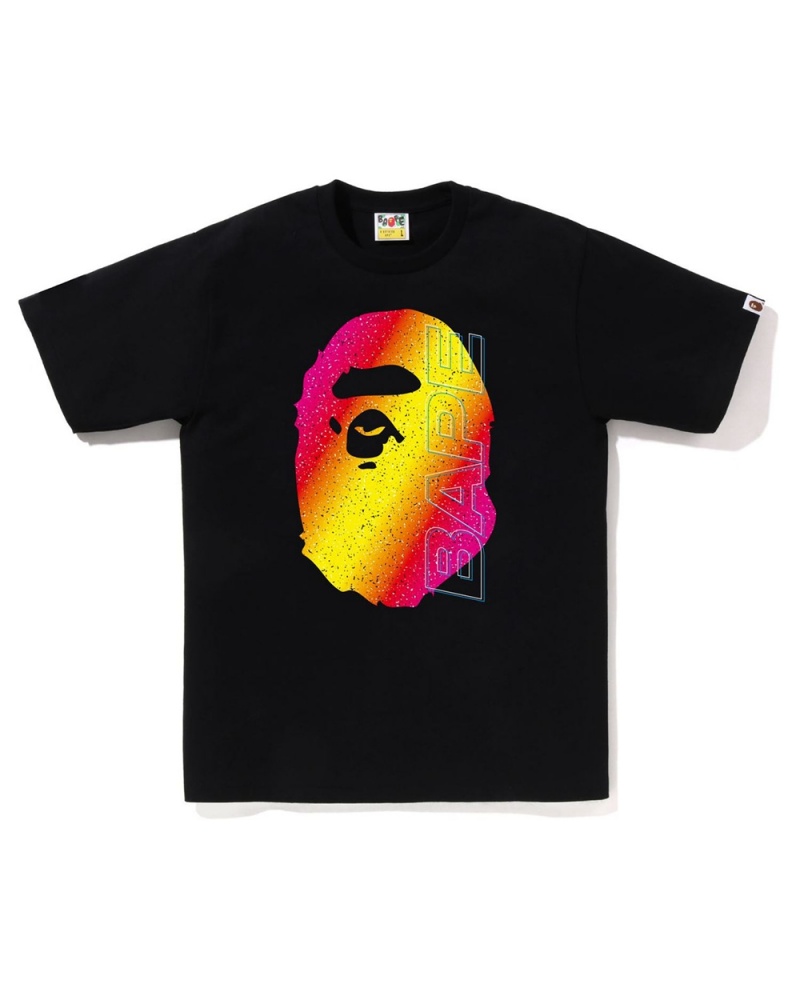 Bape Electro Neon Miesten T Paidat Mustat | YSB-250419