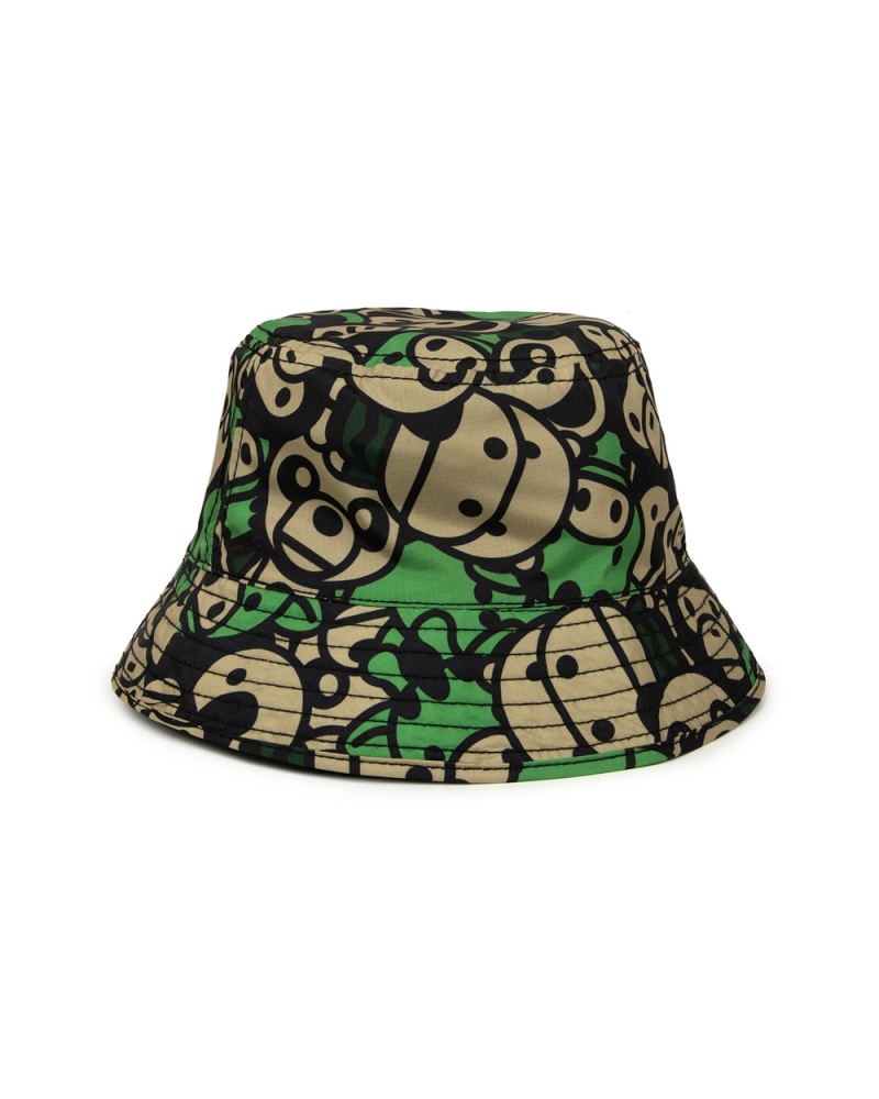 Bape Graafinen bucket Naisten Hatut Vihreä Khaki | GBC-745092