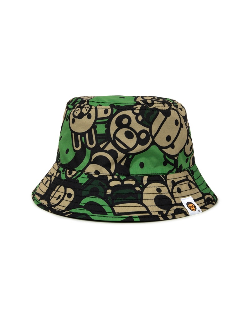 Bape Graafinen bucket Naisten Hatut Vihreä Khaki | GBC-745092