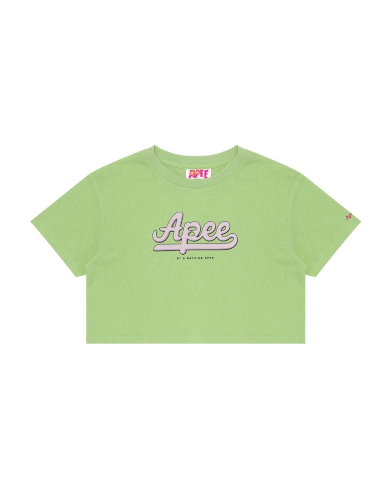 Bape Graafinen cropped Naisten T Paidat Vihreä | ODY-031427