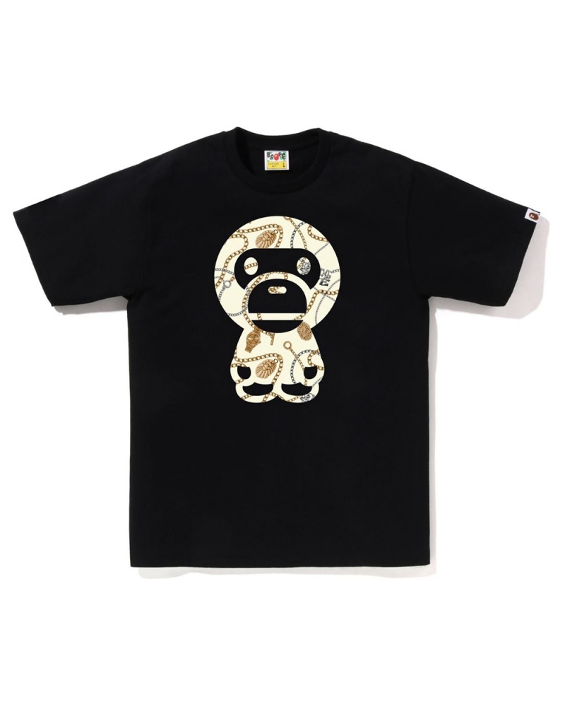 Bape Jewels Big Baby Milo Miesten T Paidat Mustat | CBU-186340