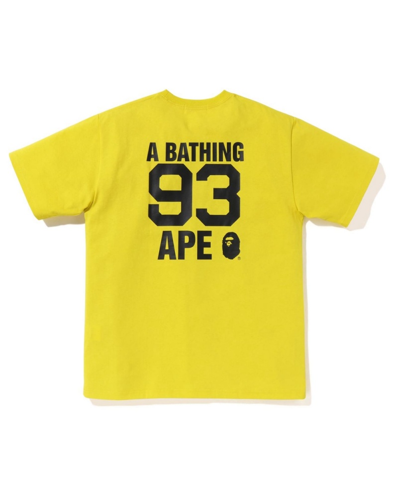 Bape Logo Miesten T Paidat Keltainen | WQH-573109