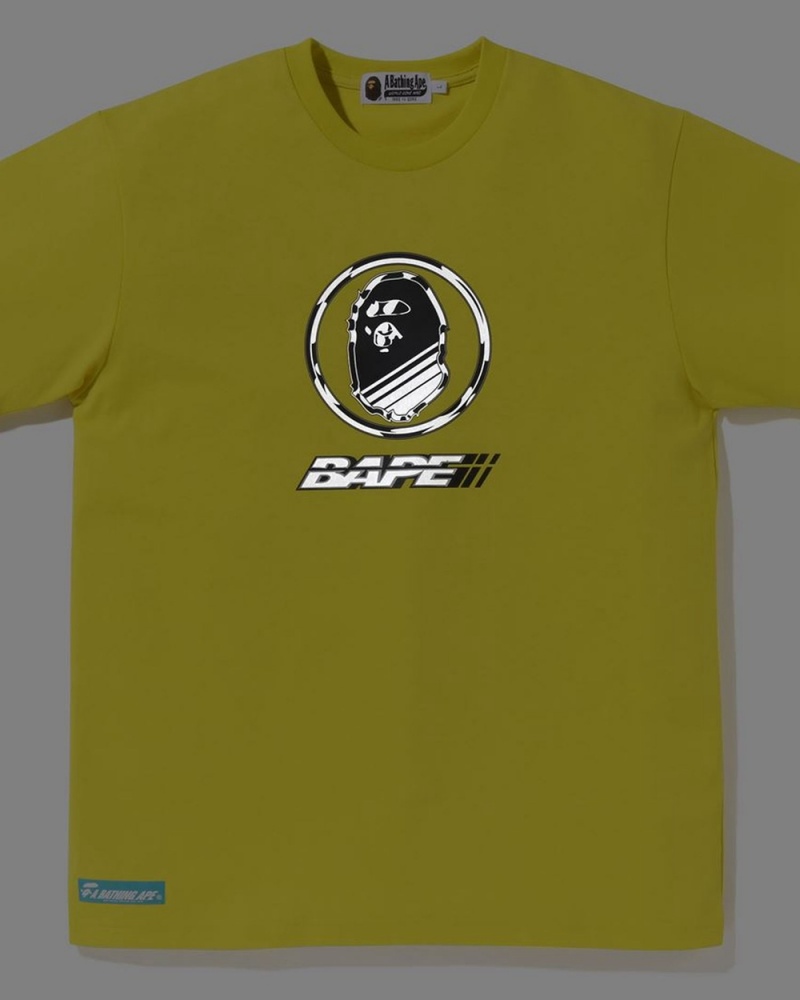 Bape Logo Miesten T Paidat Keltainen | WQH-573109